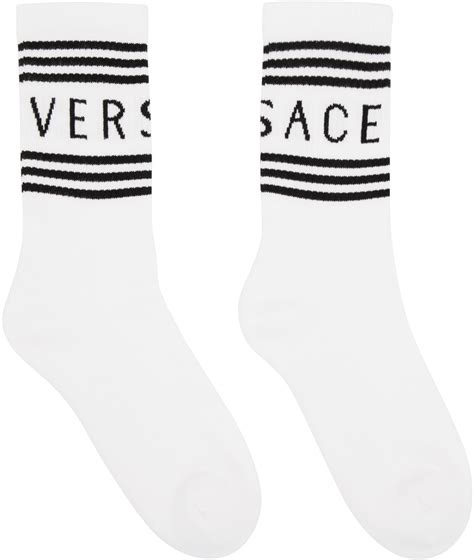 versace socks vintage white.